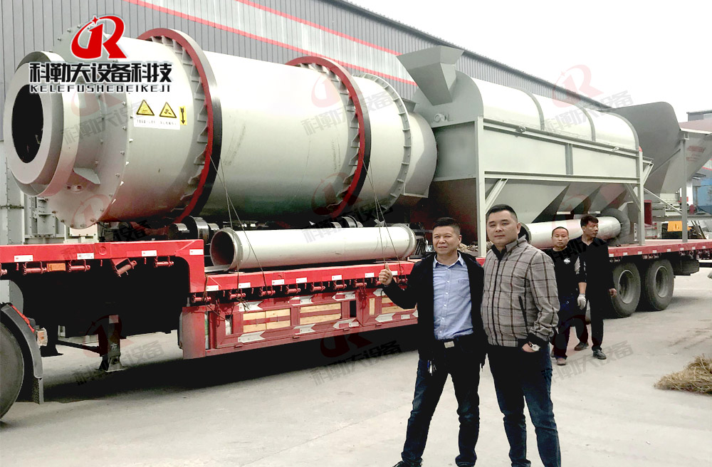 发往广东韶关沙子烘干生产线，采用新型高效环保三回程沙子烘干机，配备全封闭式环保型滚筒筛分设备