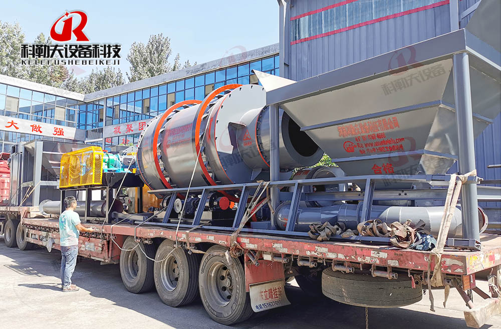 广东东莞客户订购小型沙子烘干生产线全套设备装车发货